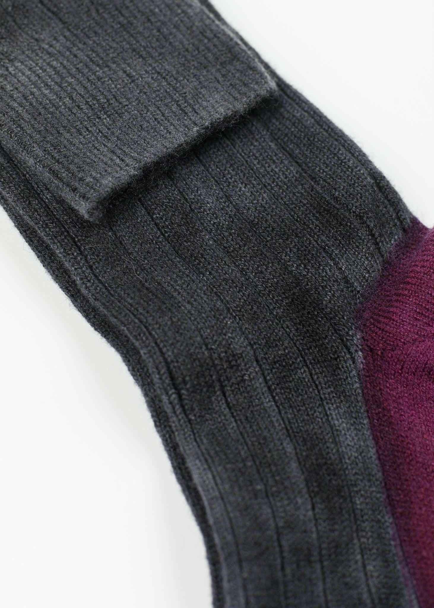 Cashmere Knit Sock in Grey.