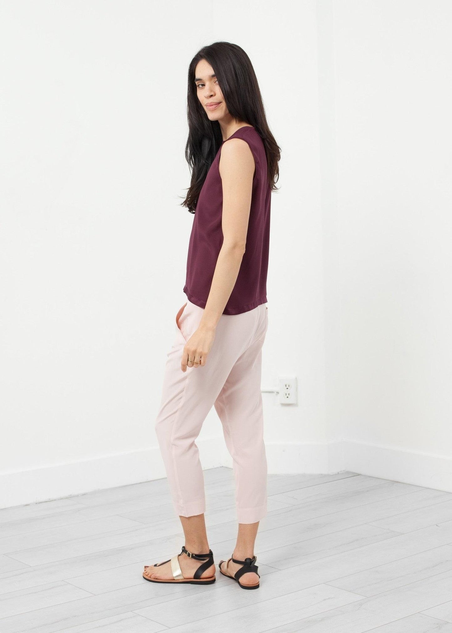 Silk Drop Crotch Pant.