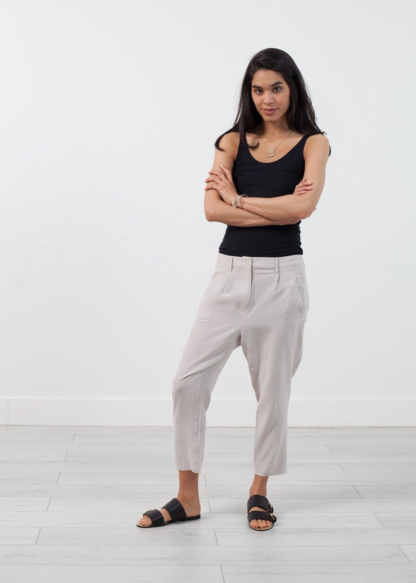 Silk Drop Crotch Pant.