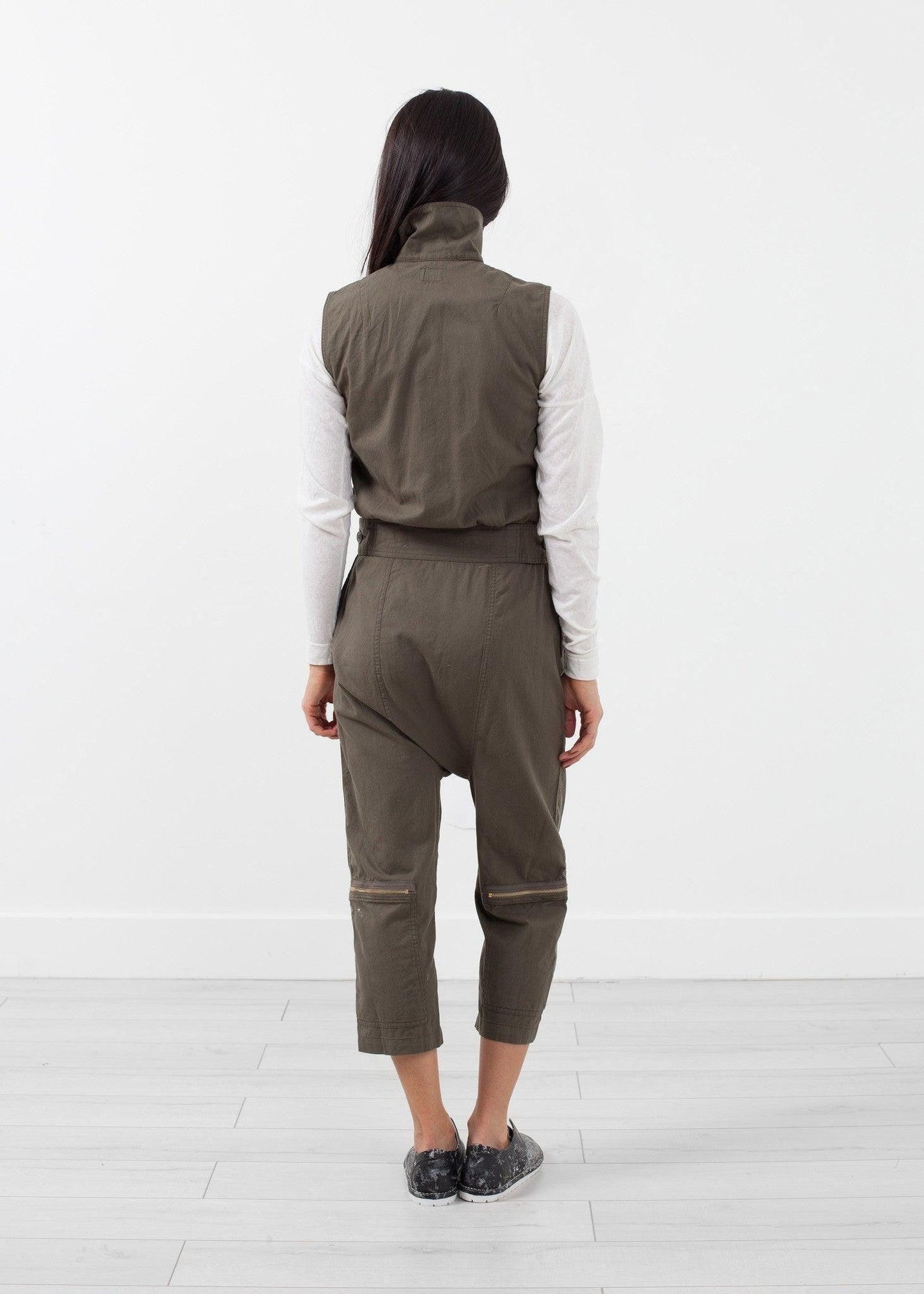 Sleeveless Harem Flightsuit.