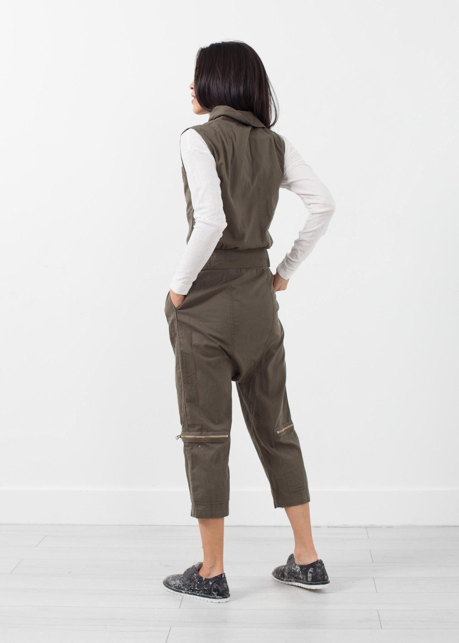 Sleeveless Harem Flightsuit.