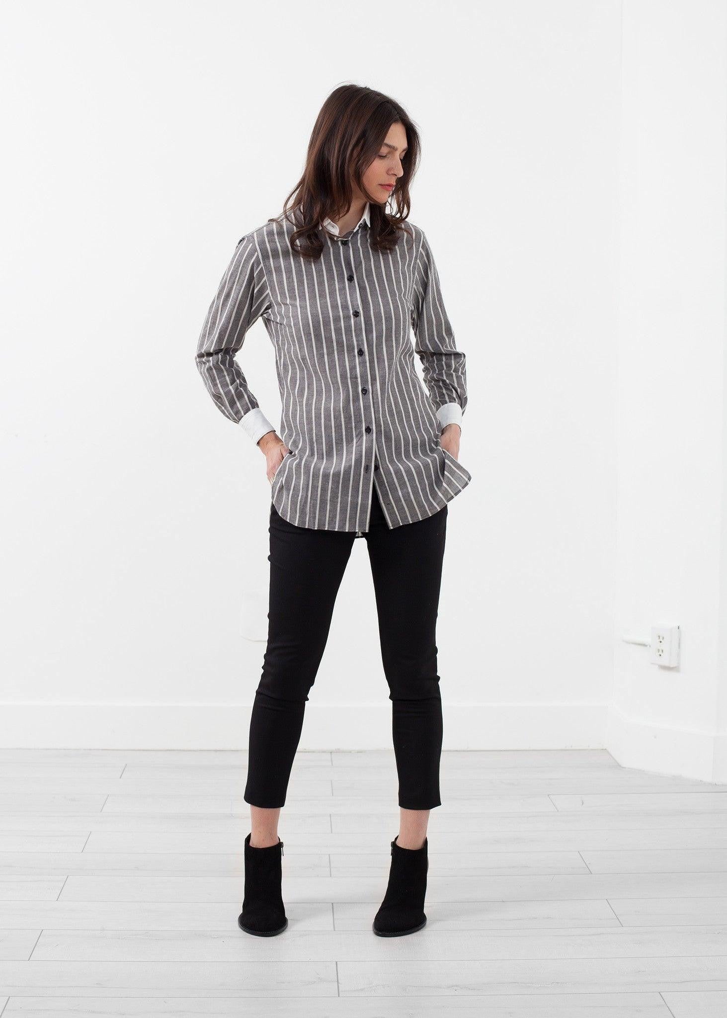 Striped Tuxedo Shirt.