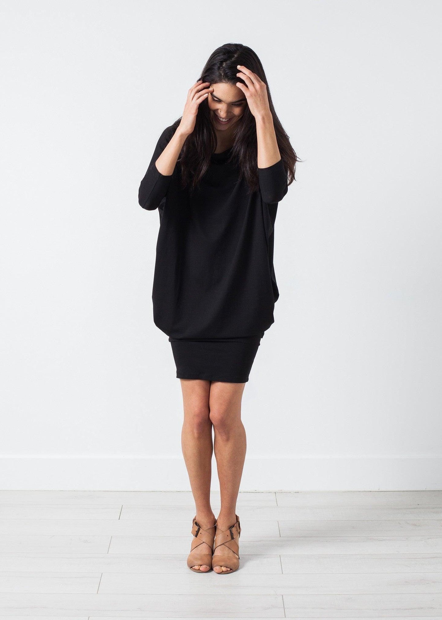 Tapered Boat Neck Dress.