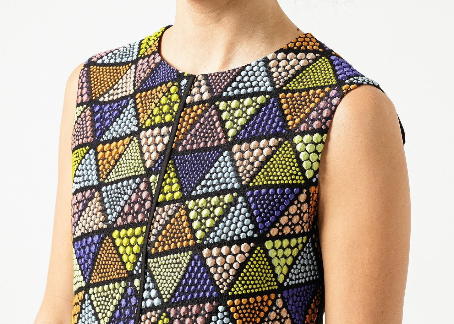 Triangle Sleeveless Dress in Multi.