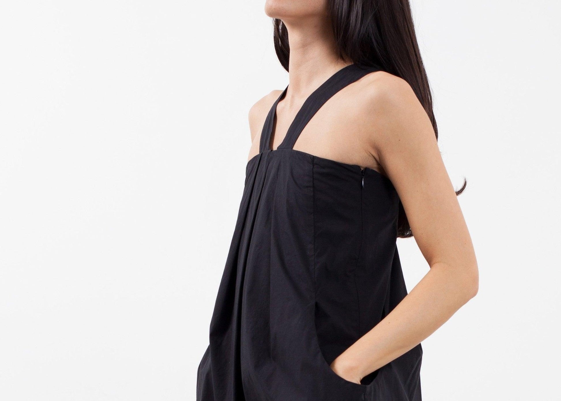 V-Strap Pocket Dress.
