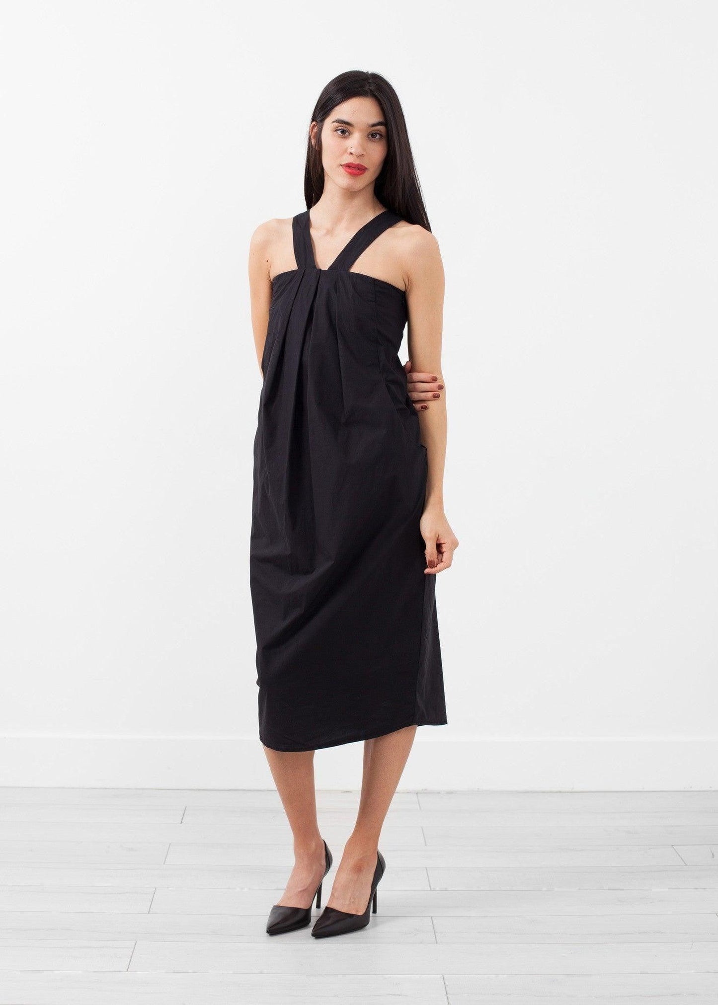 V-Strap Pocket Dress.