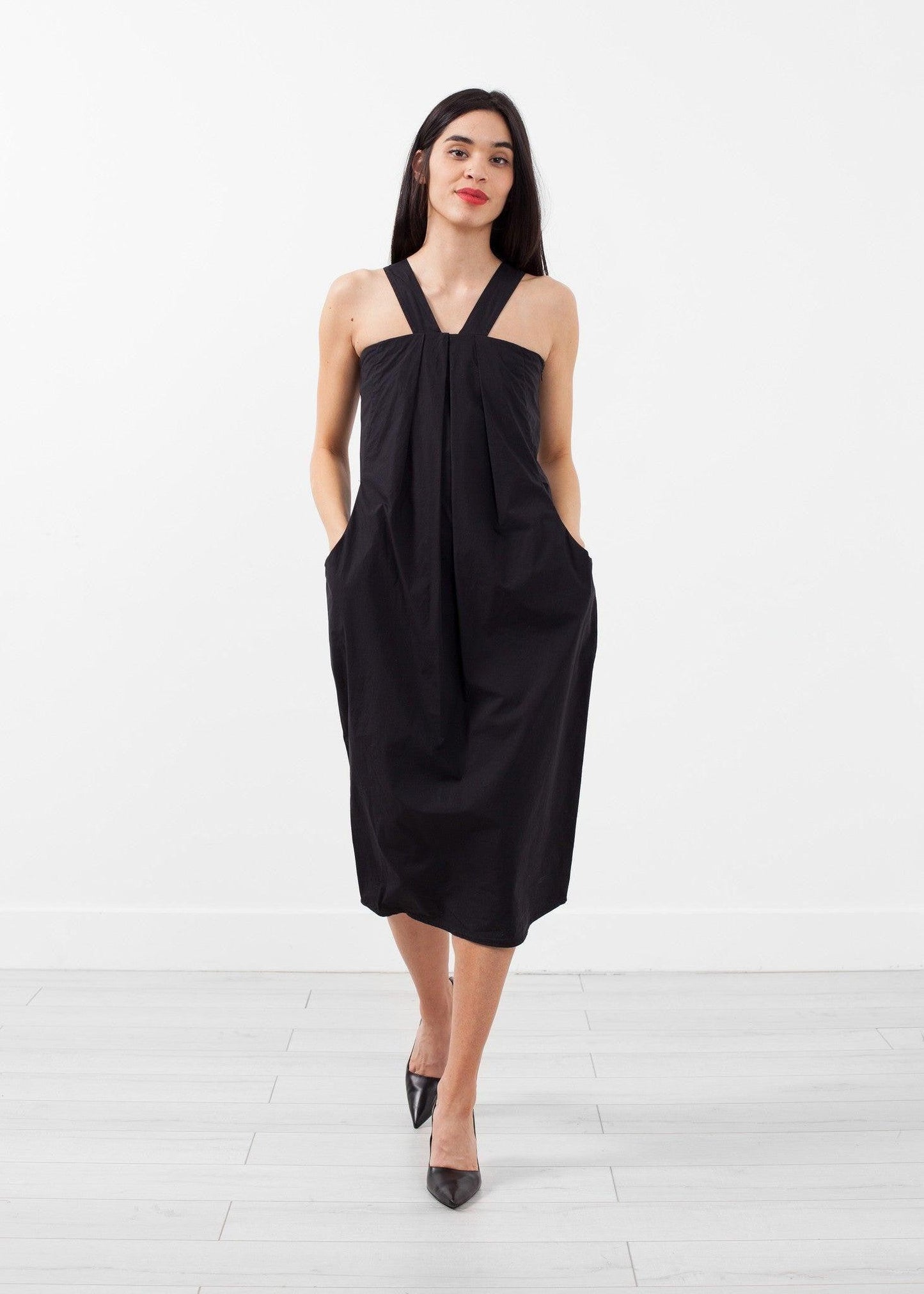 V-Strap Pocket Dress.