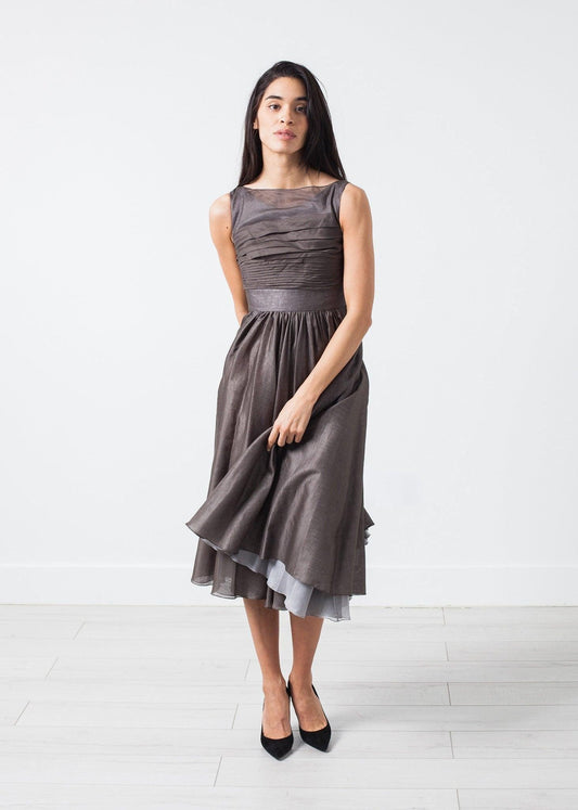 Voile Dress in Grey Pearl.