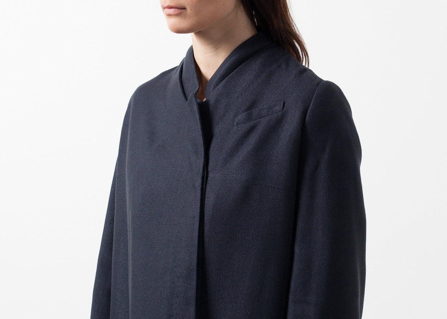 Woven Pleat Back Coat.
