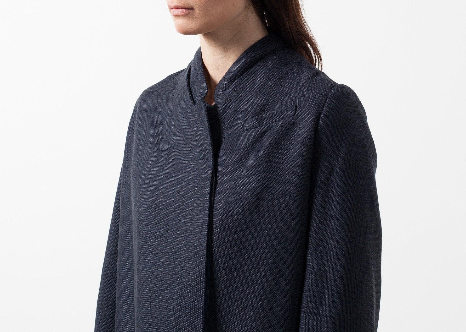 Woven Pleat Back Coat.